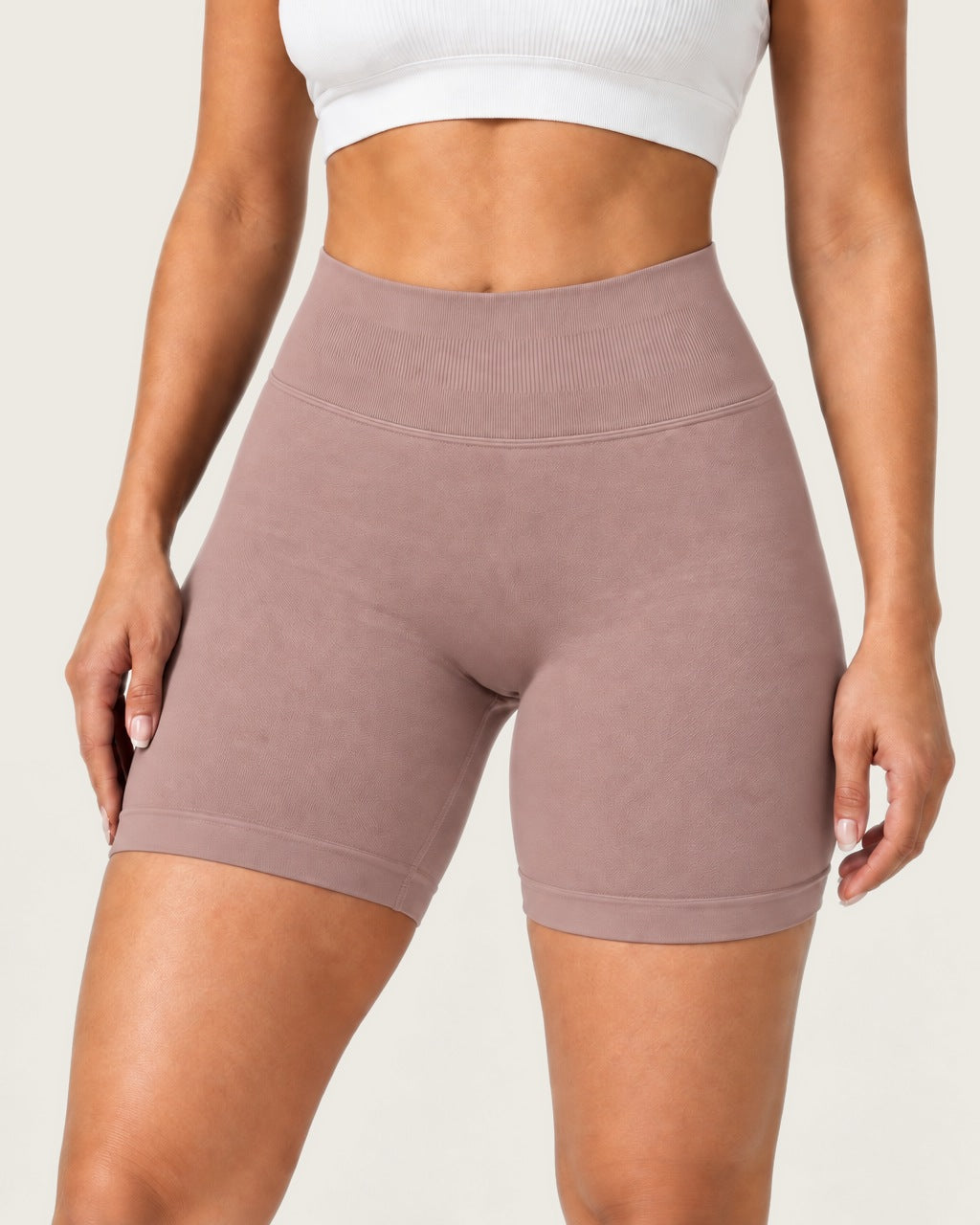 ROMY Form Seamless Shorts in Dusty Rose — product view