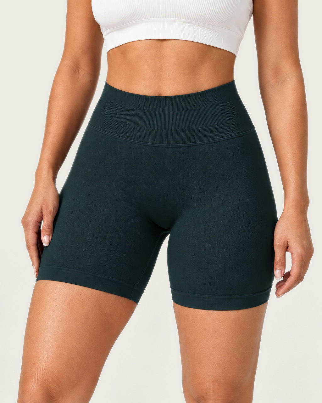 ROMY Form Seamless Shorts in Forest — product view
