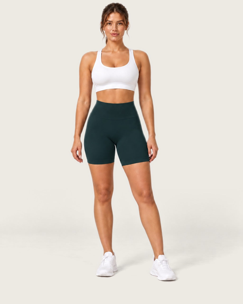 ROMY Form Seamless Shorts in Forest — front view