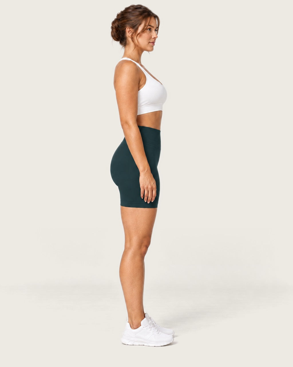 ROMY Form Seamless Shorts in Forest — side profile