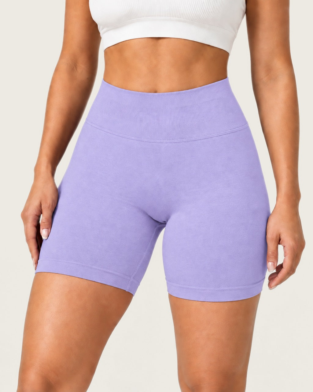 ROMY Form Seamless Shorts in Lavender — product view
