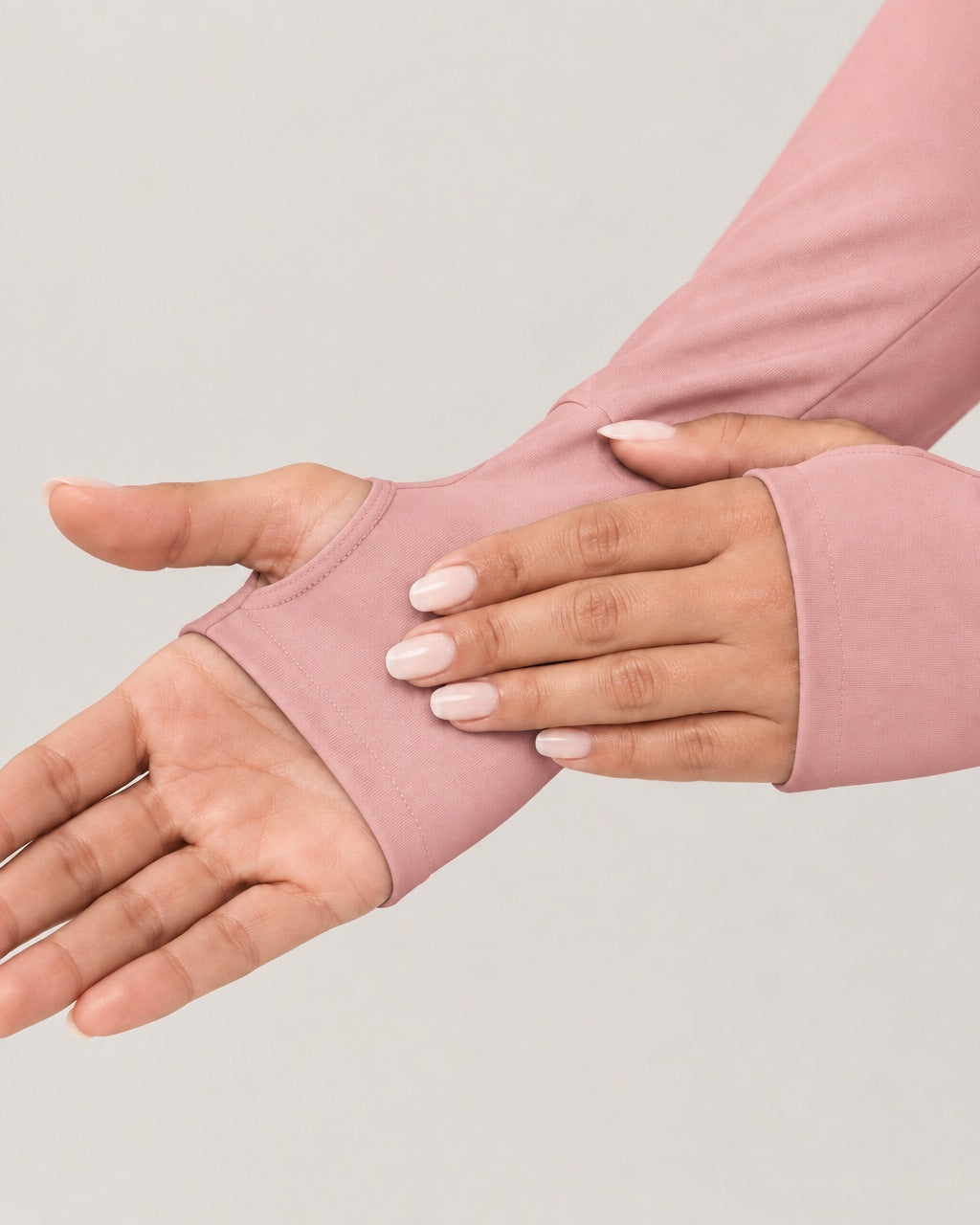 ROMY Layer Pocket Zip Jacket in Rose — close-up detail