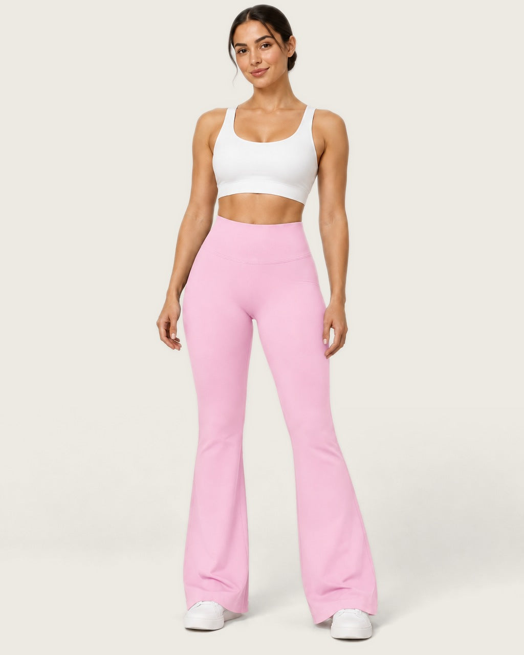ROMY Sculpt Flare Pant in Blossom — front view