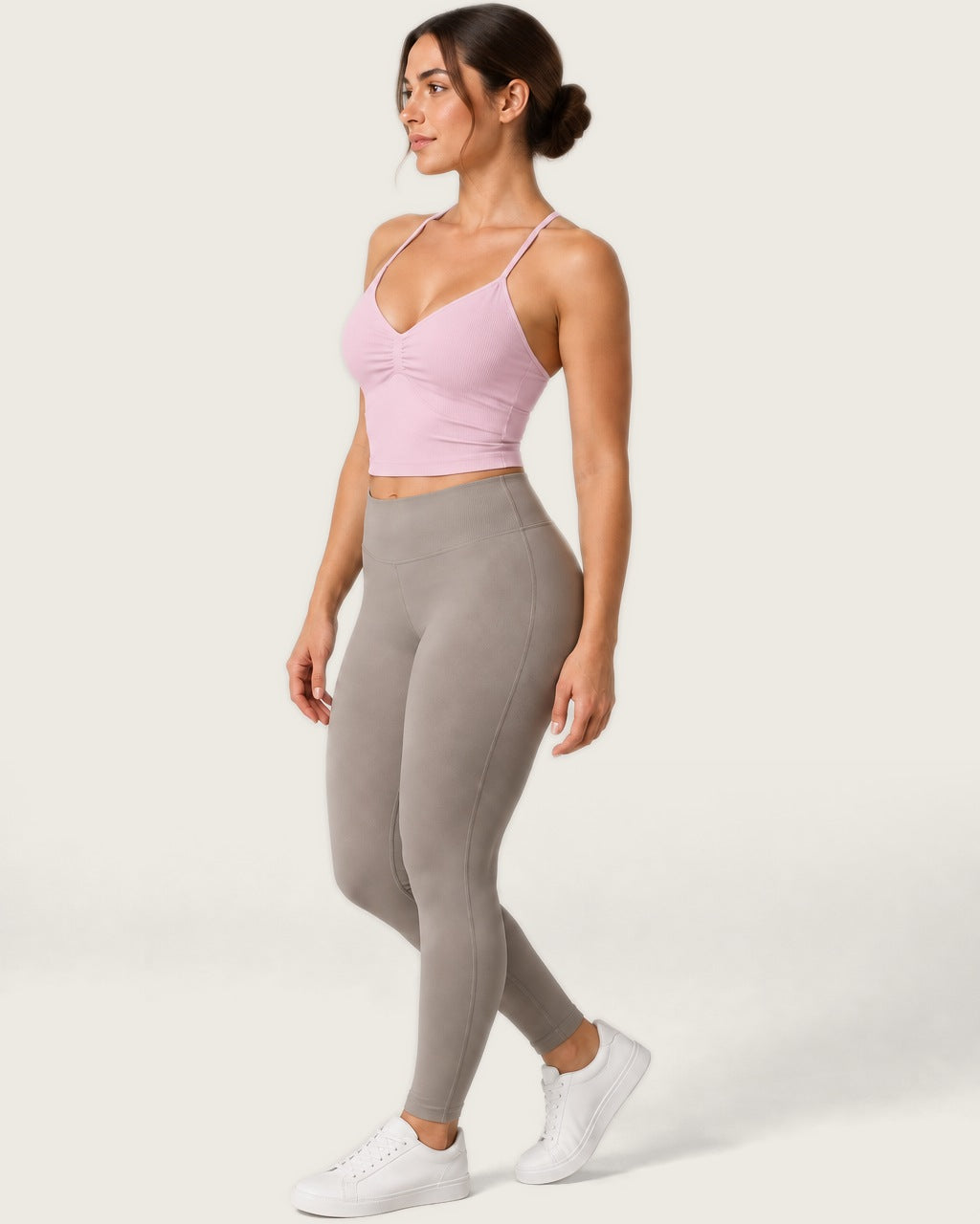 ROMY Sculpt Ruched Cami in Blossom — side profile