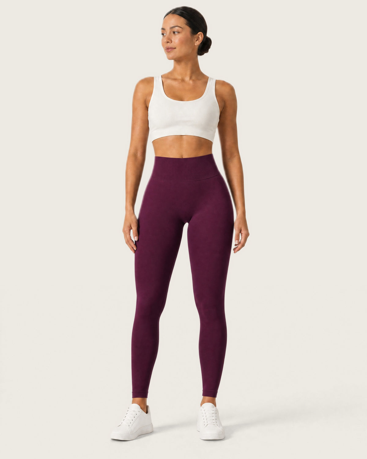 ROMY Sculpt Seamless Legging in Berry — front view