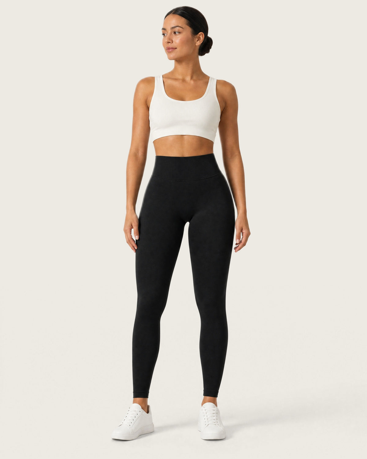 ROMY Sculpt Seamless Legging in Black — front view