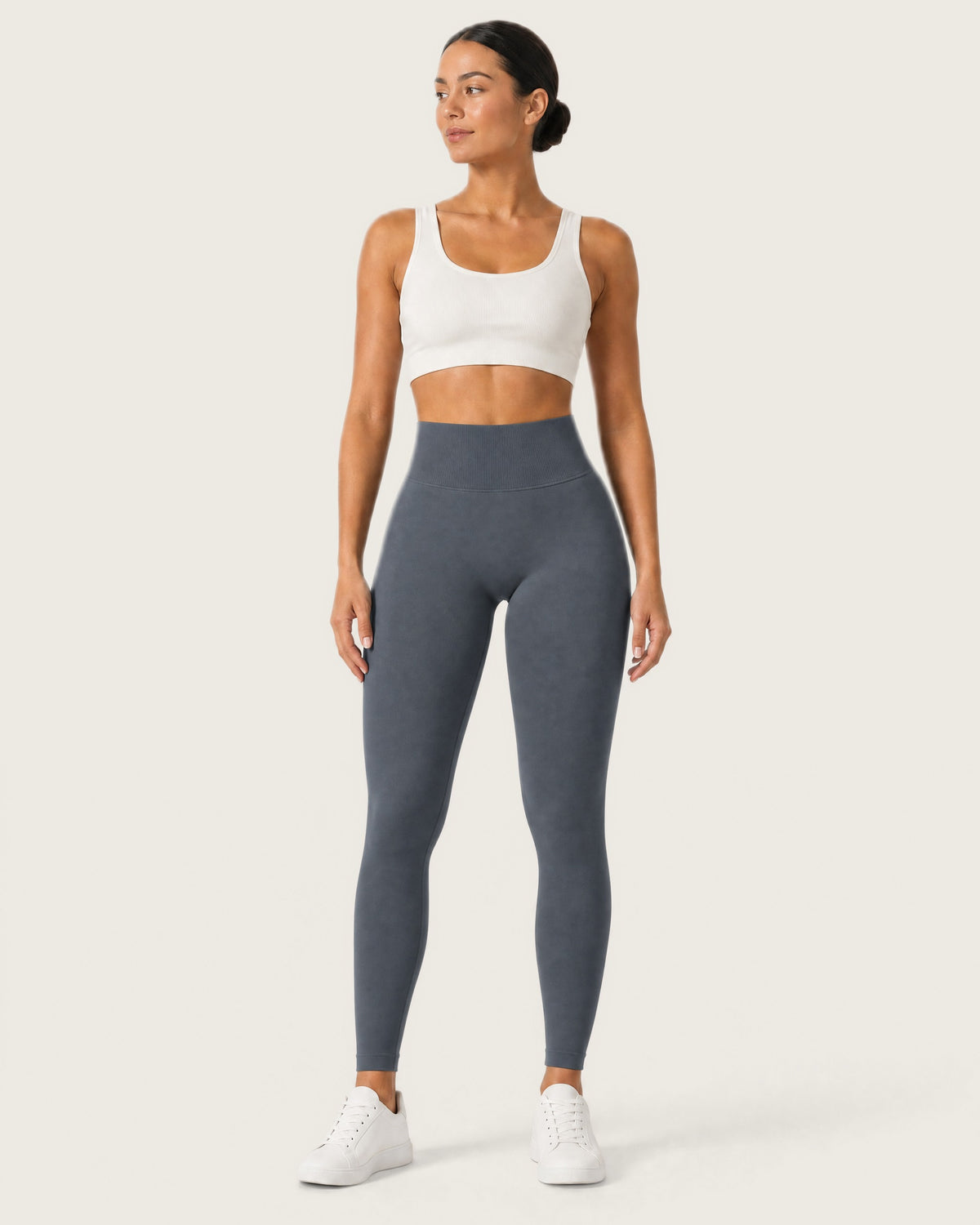 ROMY Sculpt Seamless Legging in Charcoal — front view