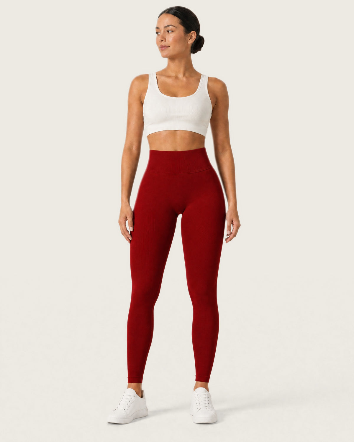 ROMY Sculpt Seamless Legging in Crimson — front view
