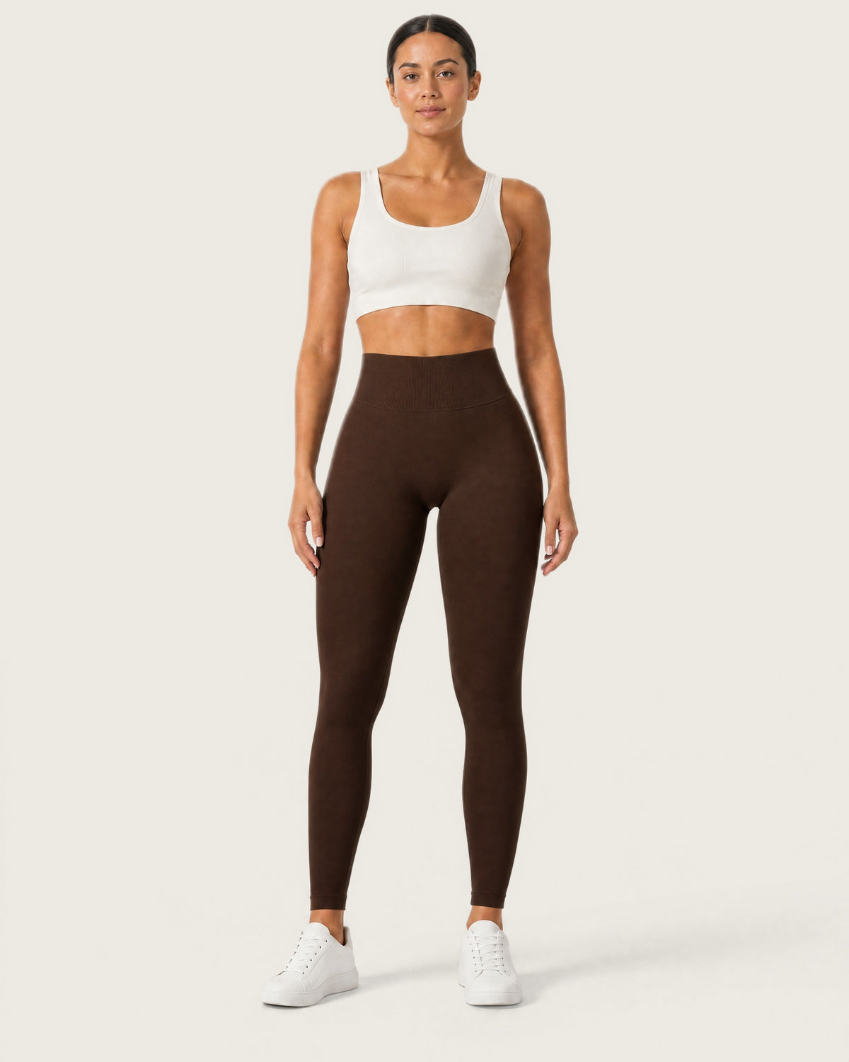 ROMY Sculpt Seamless Legging in Espresso — front view