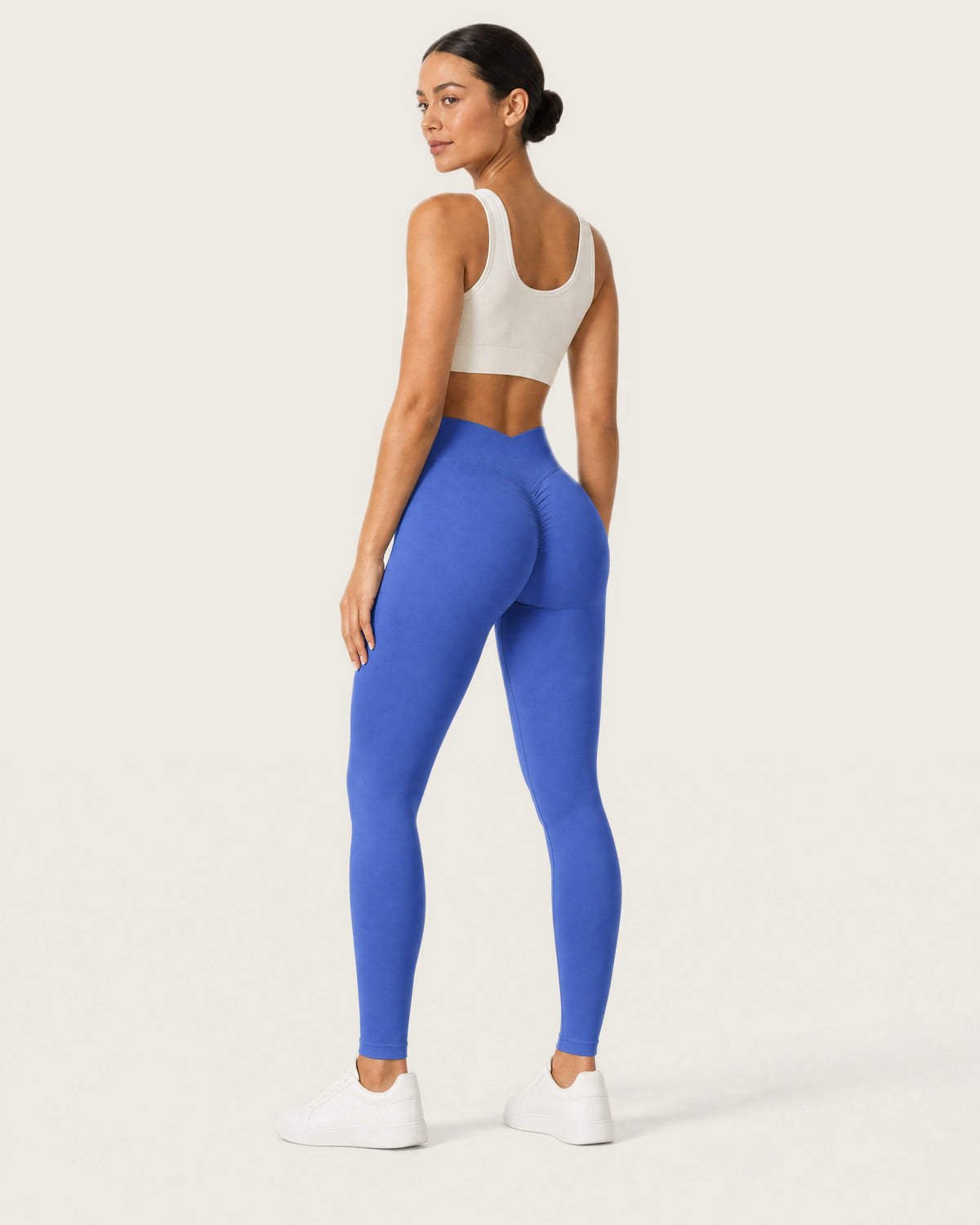 ROMY Sculpt Seamless Legging in Royal — three-quarter back view