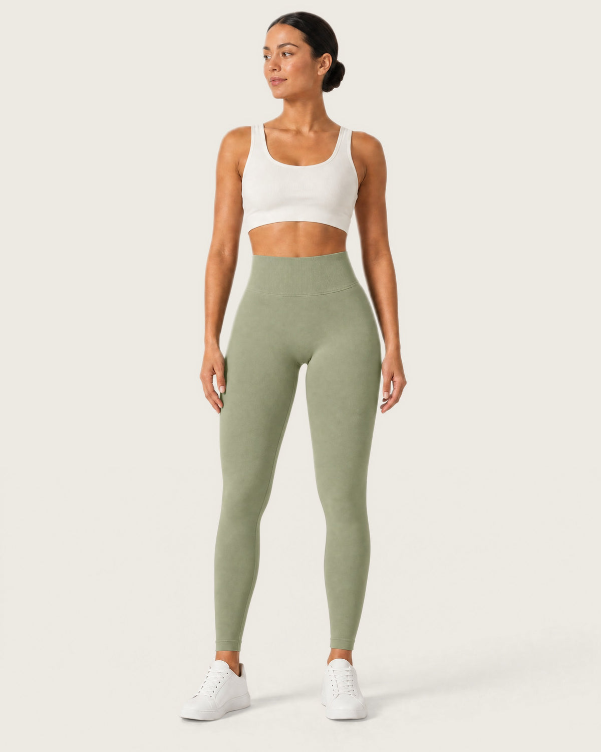 ROMY Sculpt Seamless Legging in Sage — front view