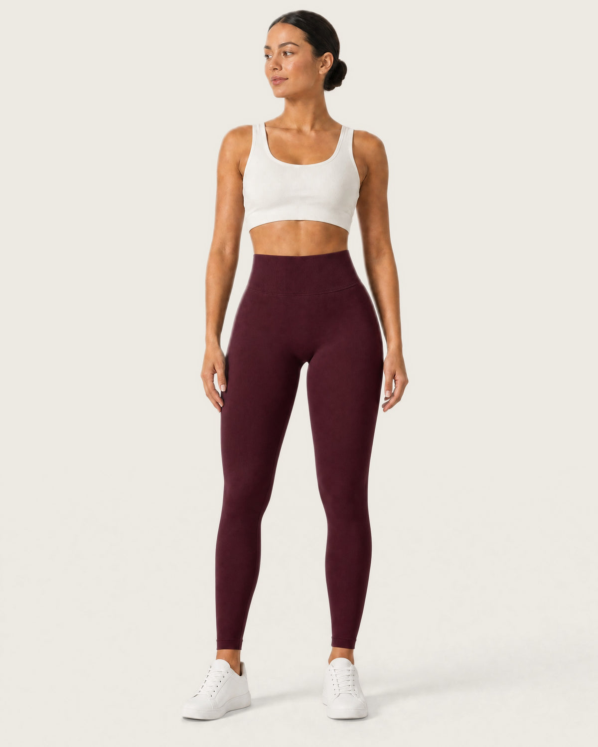 ROMY Sculpt Seamless Legging in Wine — front view
