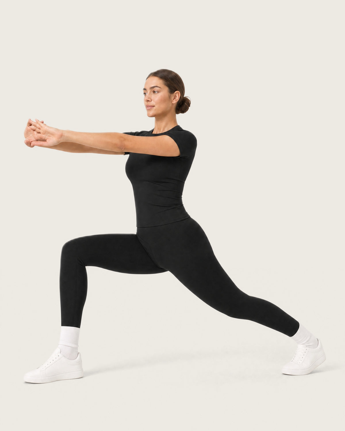 ROMY Studio Legging Set in Black — in movement