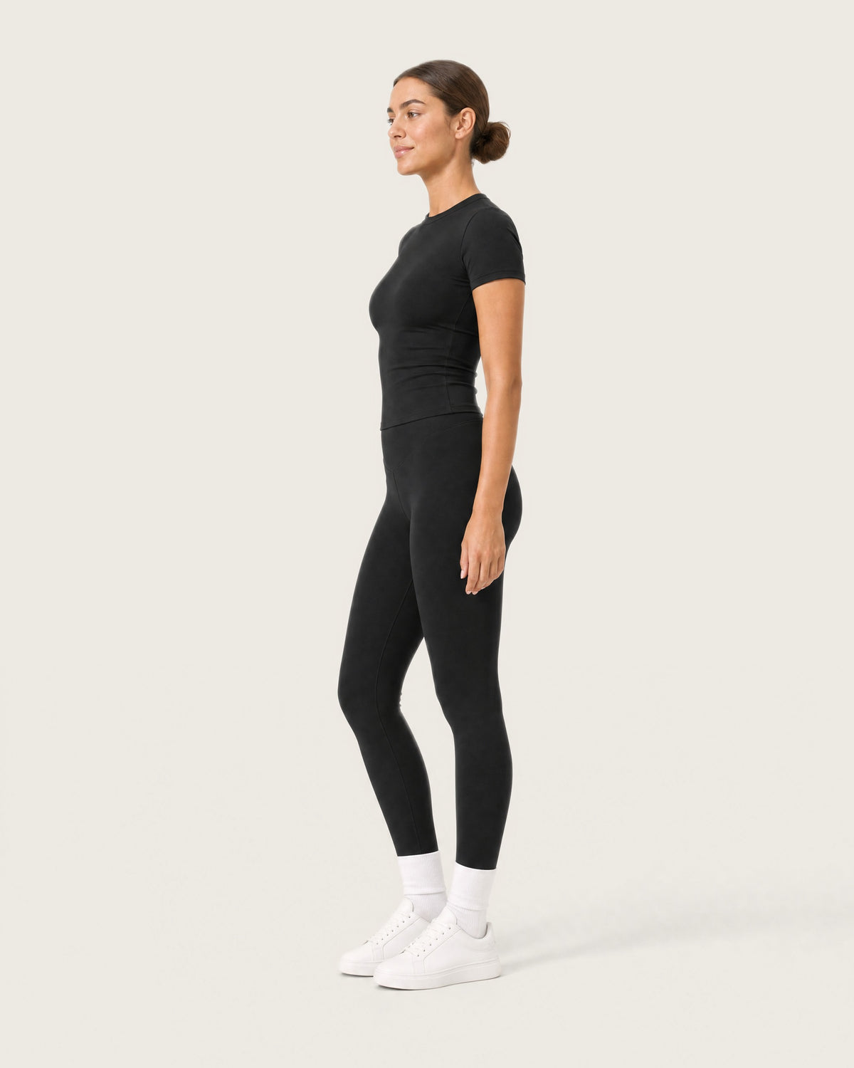 ROMY Studio Legging Set in Black — side profile