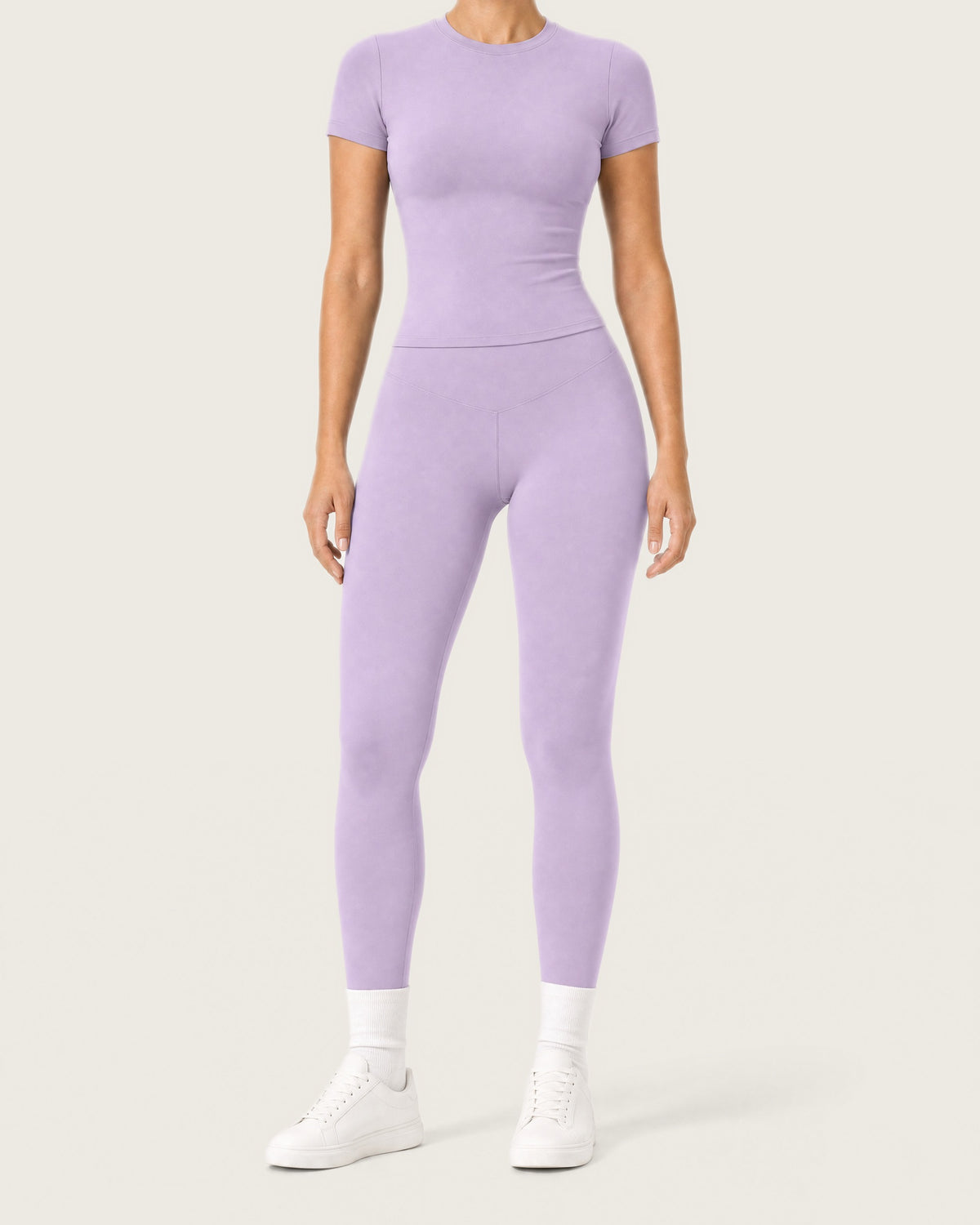 ROMY Studio Legging Set in Lavender — product view