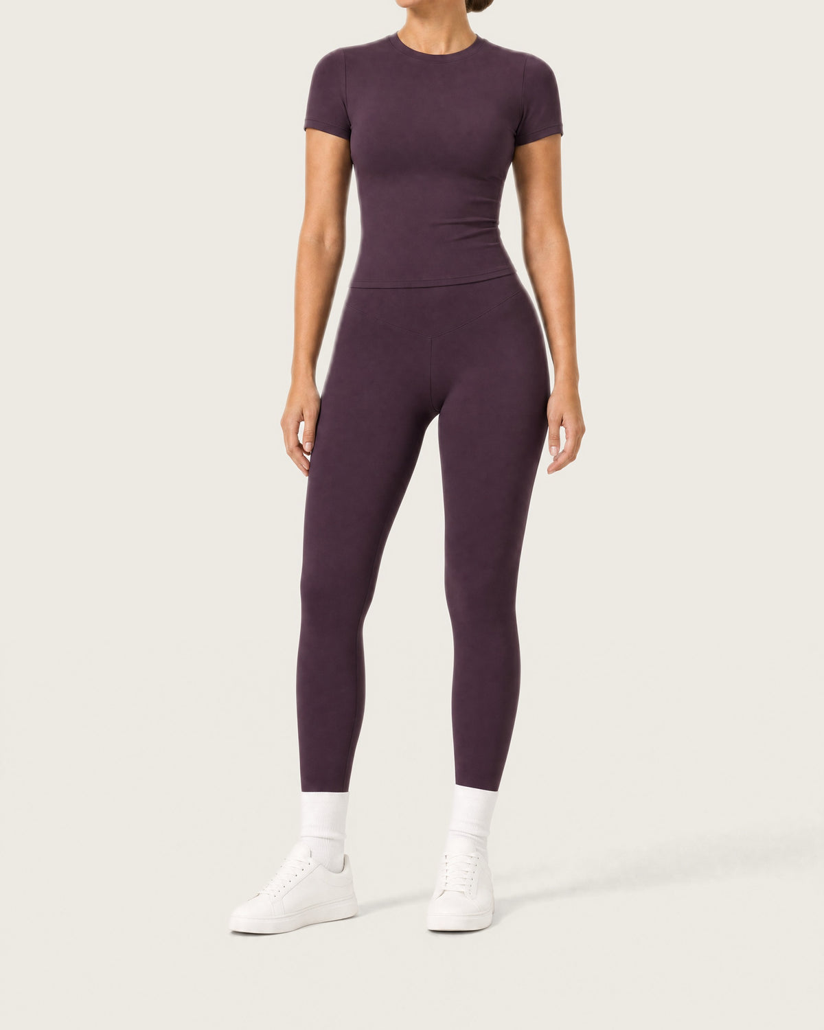 ROMY Studio Legging Set in Plum — product view