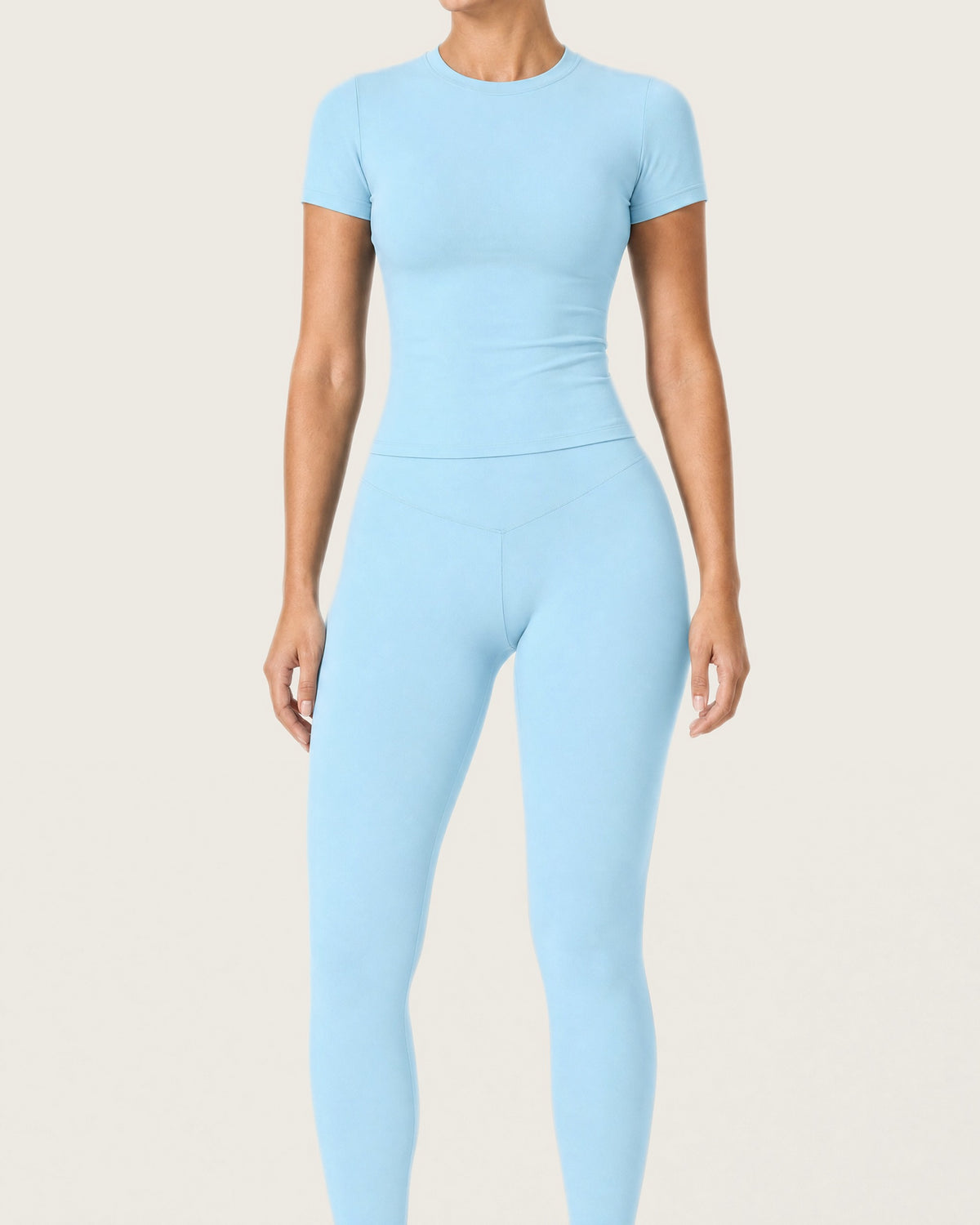 ROMY Studio Legging Set in Sky — product view