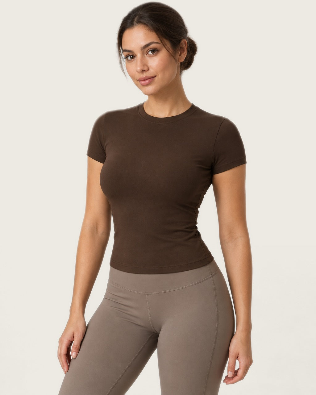 ROMY The Anchor Top in Espresso — front view