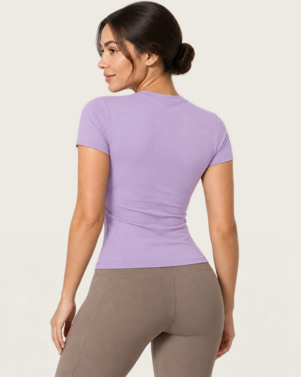 ROMY The Anchor Top in Lavender — three-quarter back view