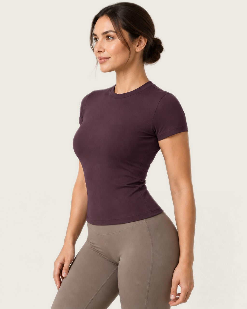 ROMY The Anchor Top in Plum — side profile