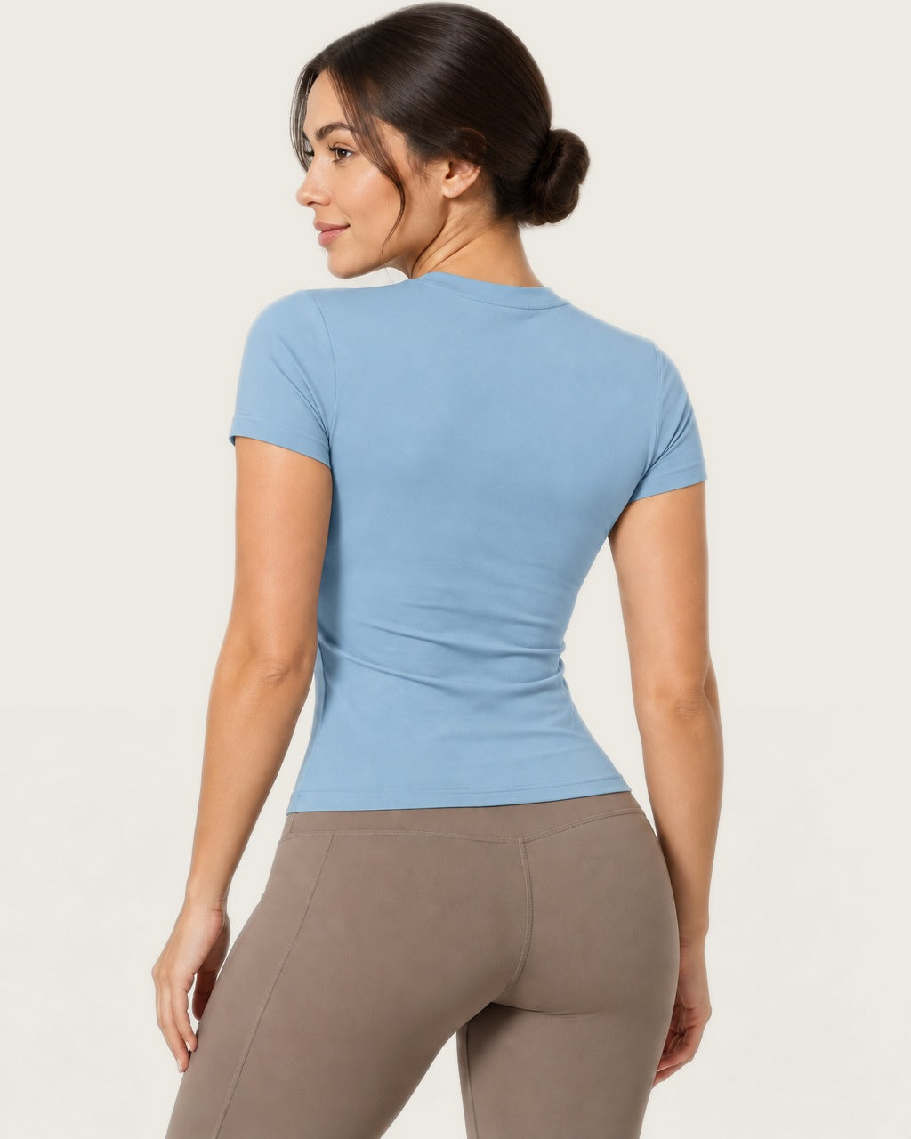 ROMY The Anchor Top in Sky — three-quarter back view