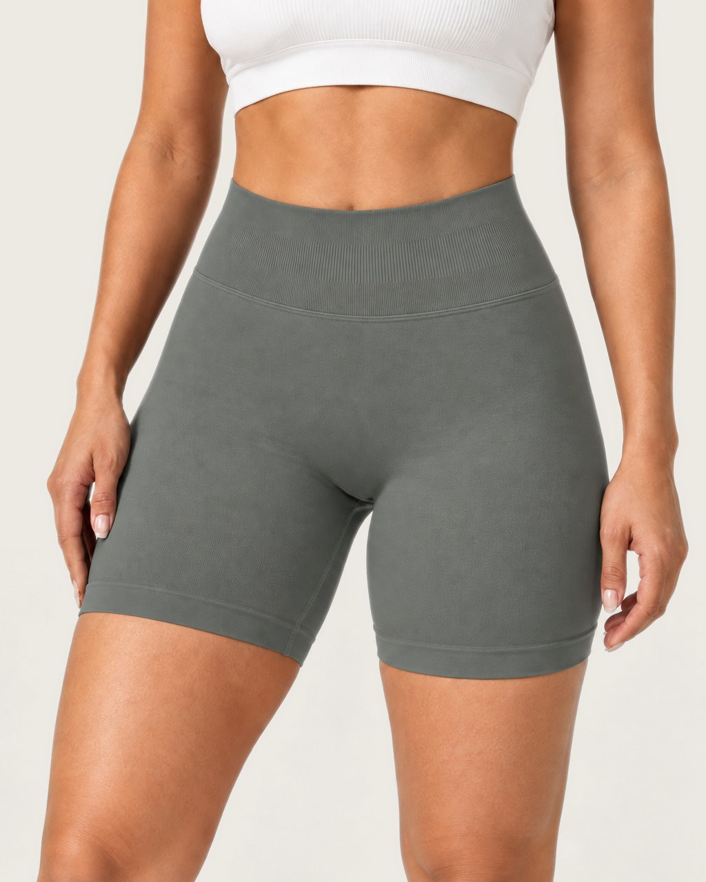 ROMY Form Seamless Shorts in Eucalyptus — product view