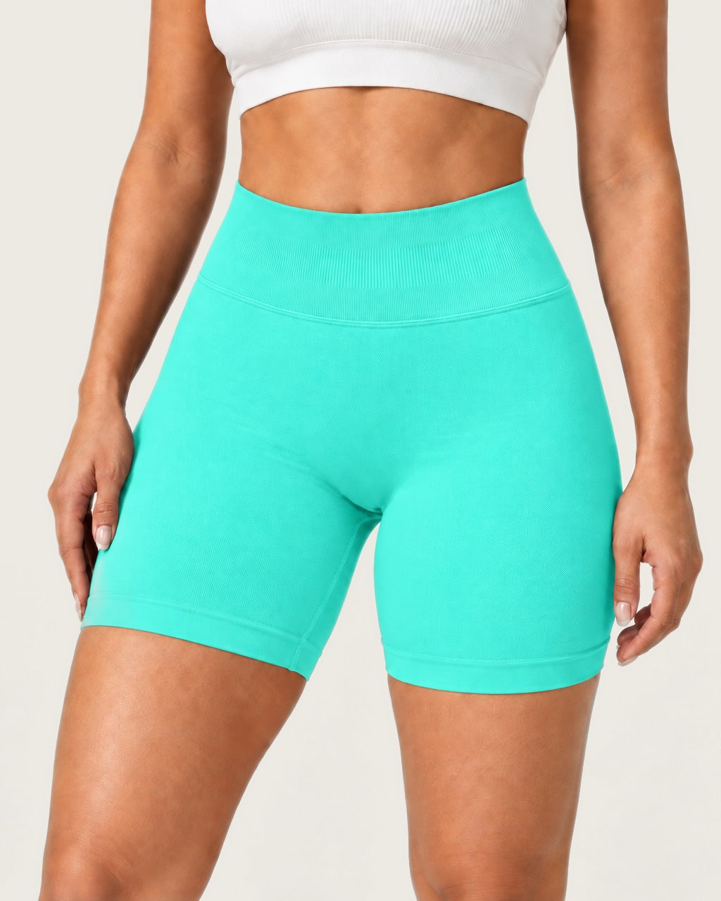 ROMY Form Seamless Shorts in Mint — product view