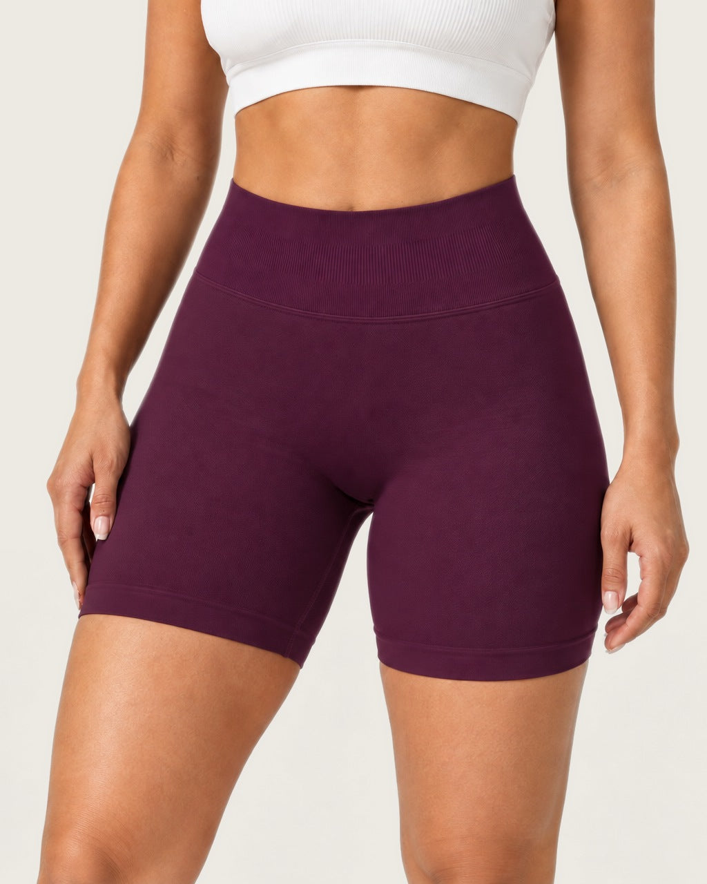 ROMY Form Seamless Shorts in Plum — product view