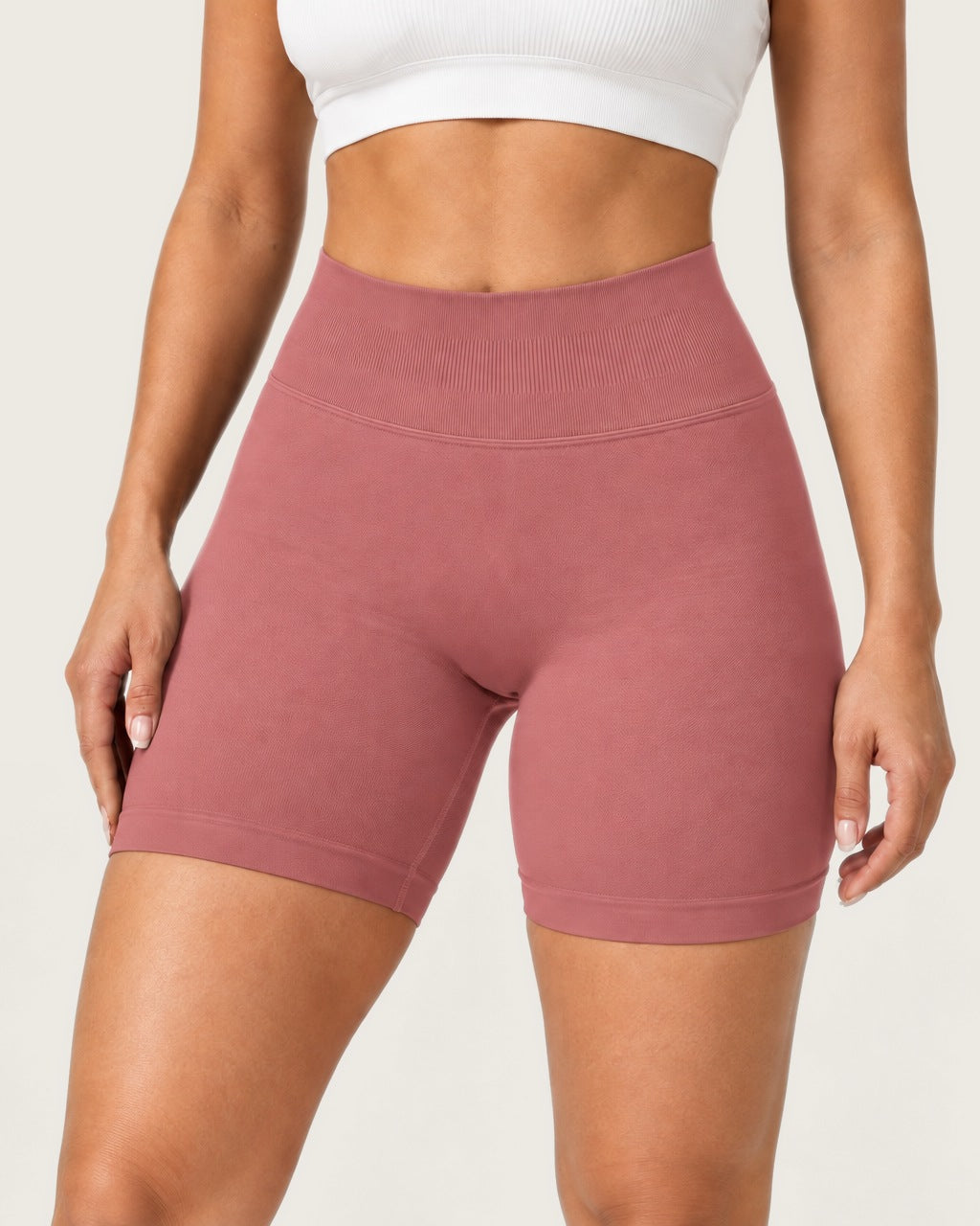ROMY Form Seamless Shorts in Rosewood — product view