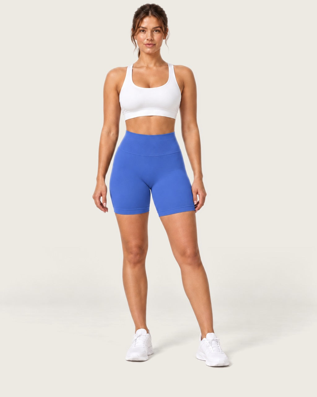 ROMY Form Seamless Shorts in Royal — front view