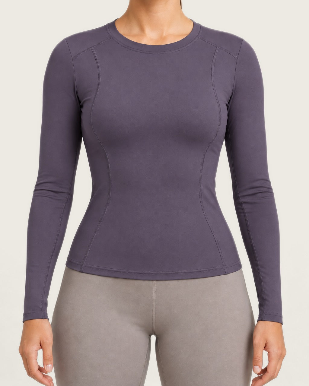 ROMY Sculpt Contour Long Sleeve Top in Iris — product view