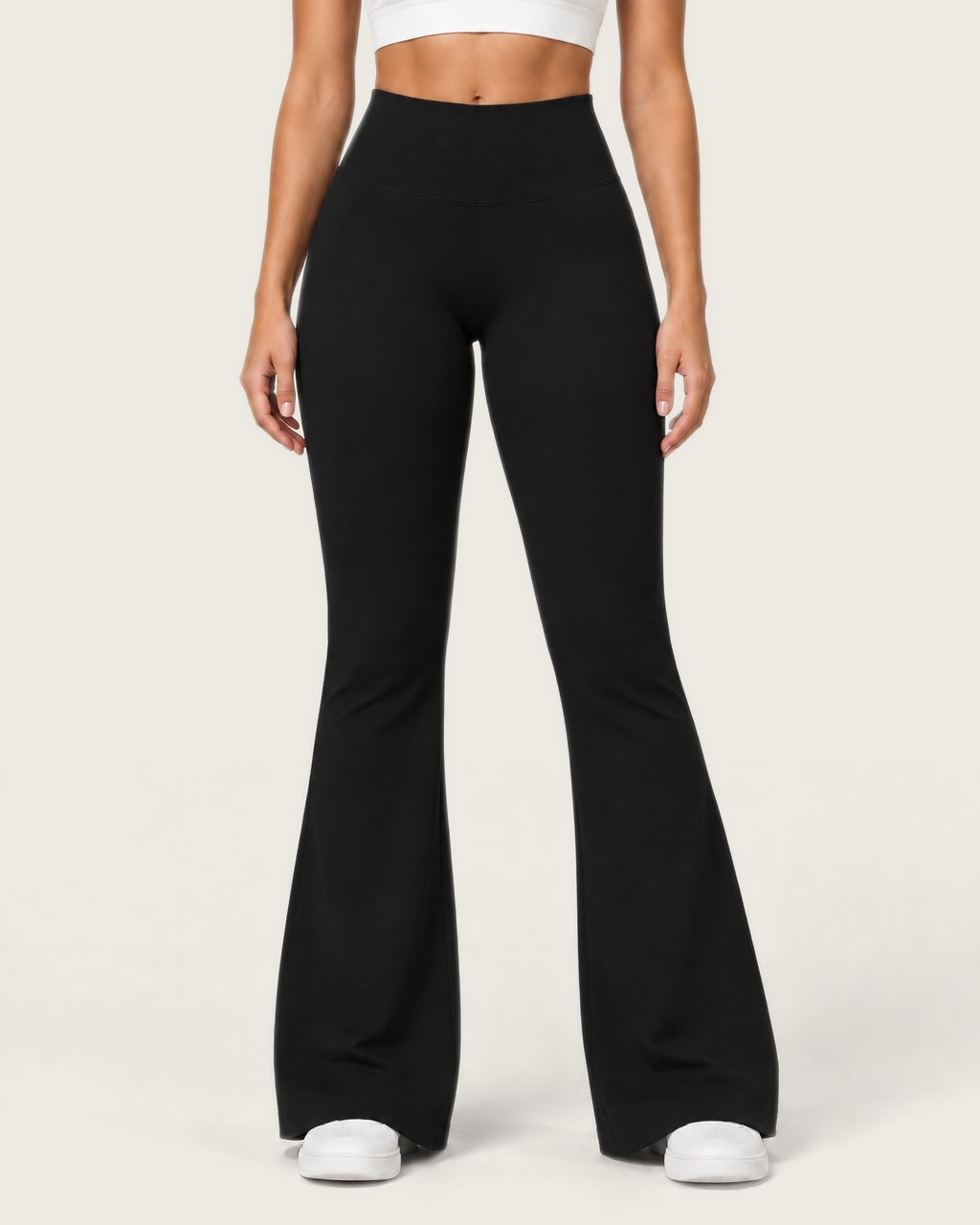 ROMY Sculpt Flare Pant in Black — product view