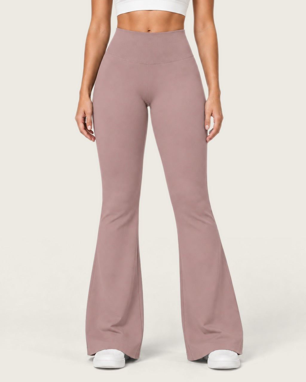 ROMY Sculpt Flare Pant in Dusty Rose — product view
