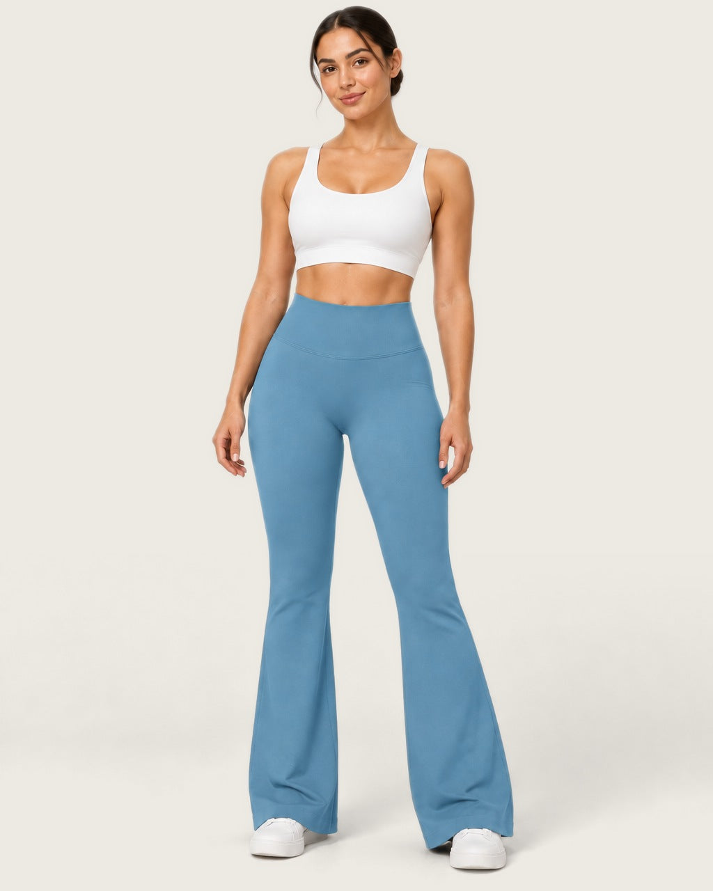 ROMY Sculpt Flare Pant in Horizon — front view