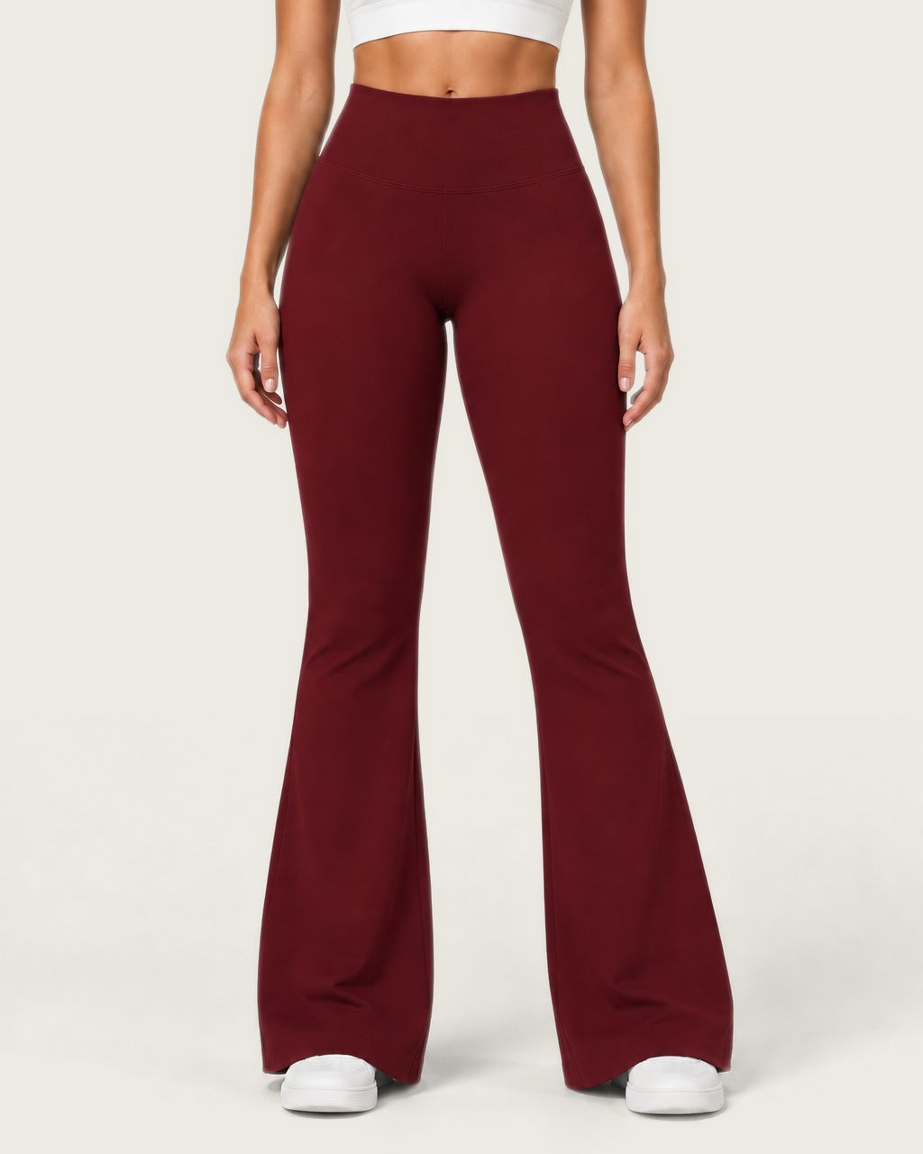 ROMY Sculpt Flare Pant in Wine — product view