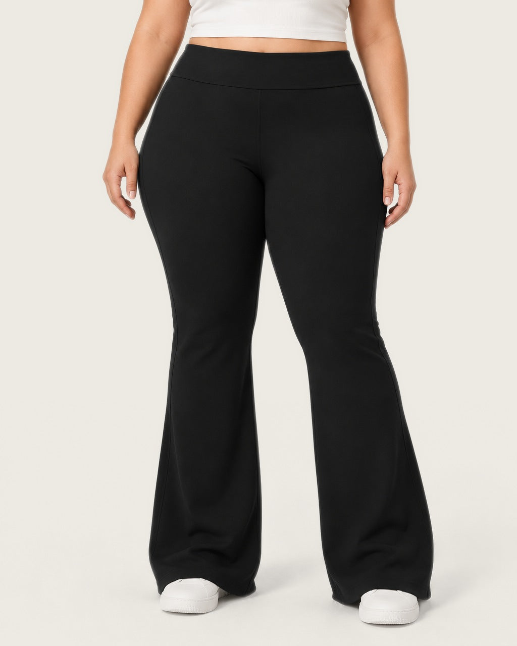ROMY Sculpt Plus Flare Pant in Black — product view