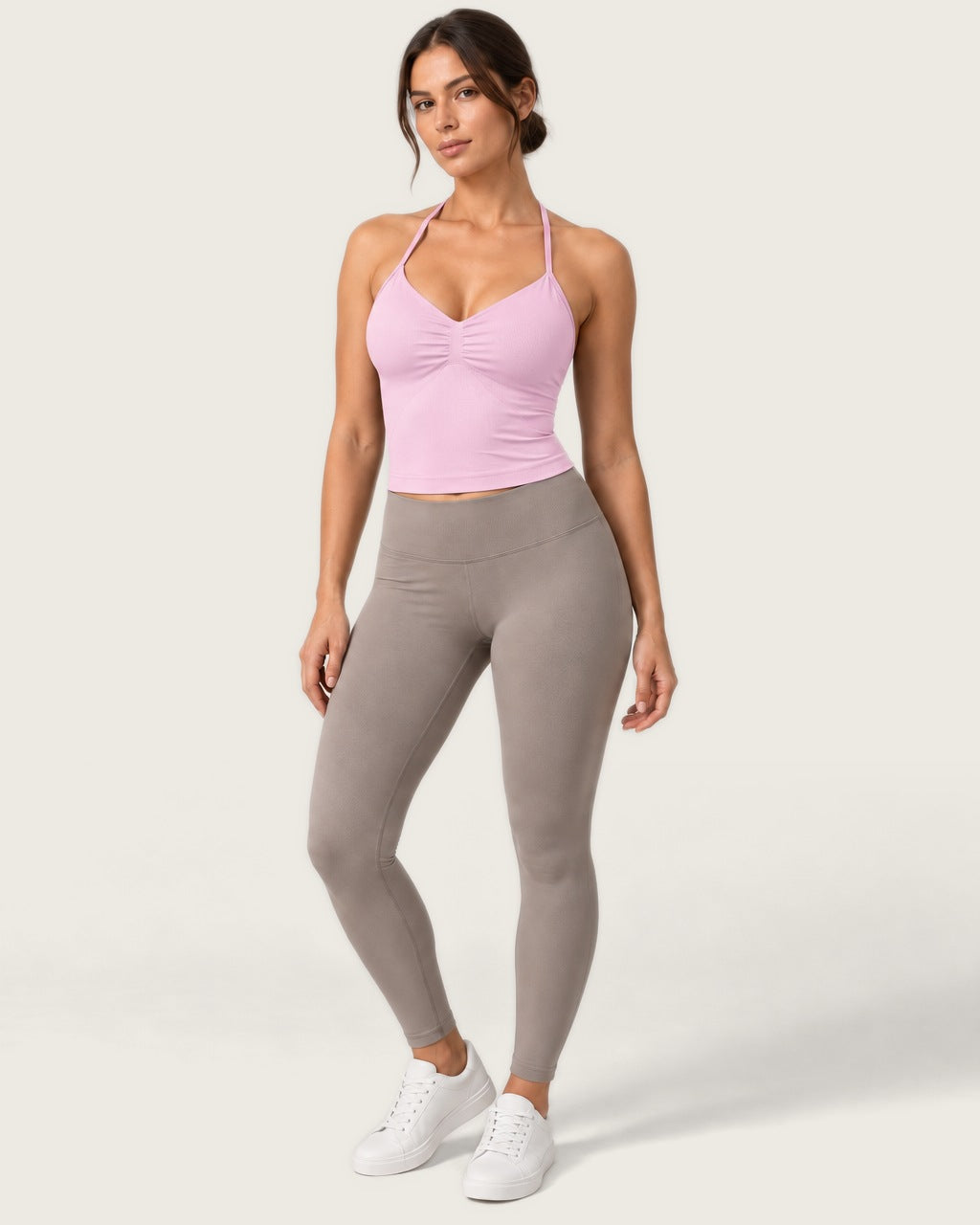 ROMY Sculpt Ruched Cami in Blossom — front view