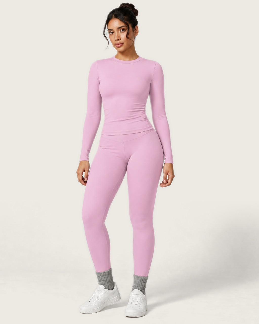 ROMY Studio Long Sleeve Set in Blossom — front view