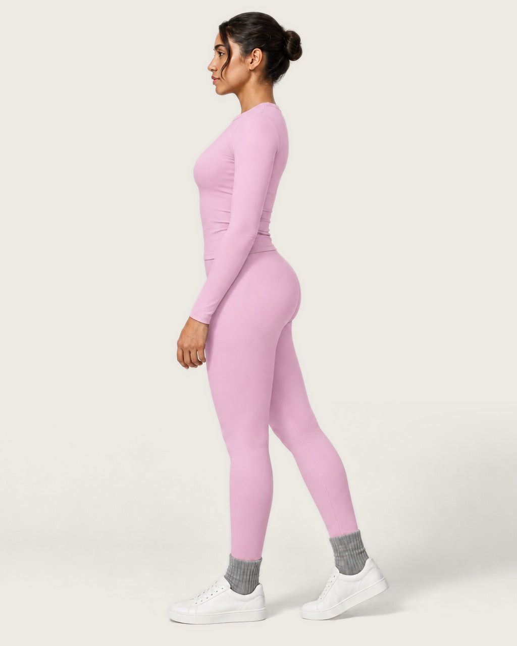 ROMY Studio Long Sleeve Set in Blossom — side profile