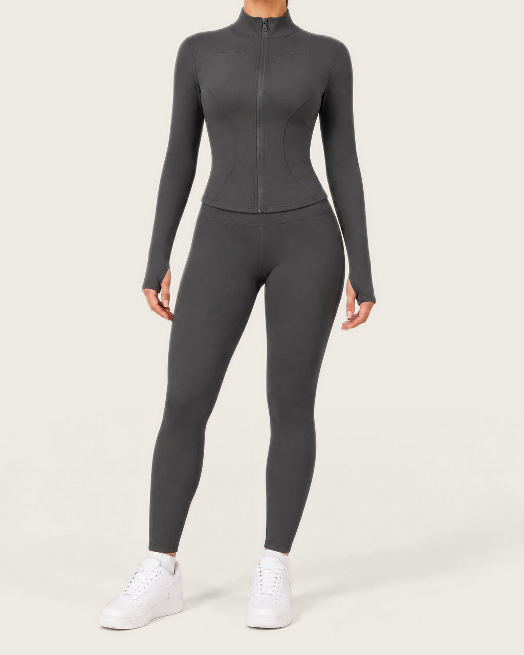 ROMY Studio Zip Set in Charcoal — product view