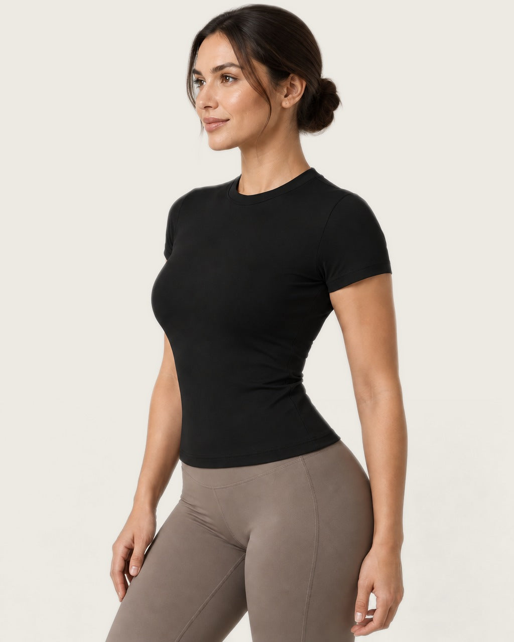 ROMY The Anchor Top in Black — side profile