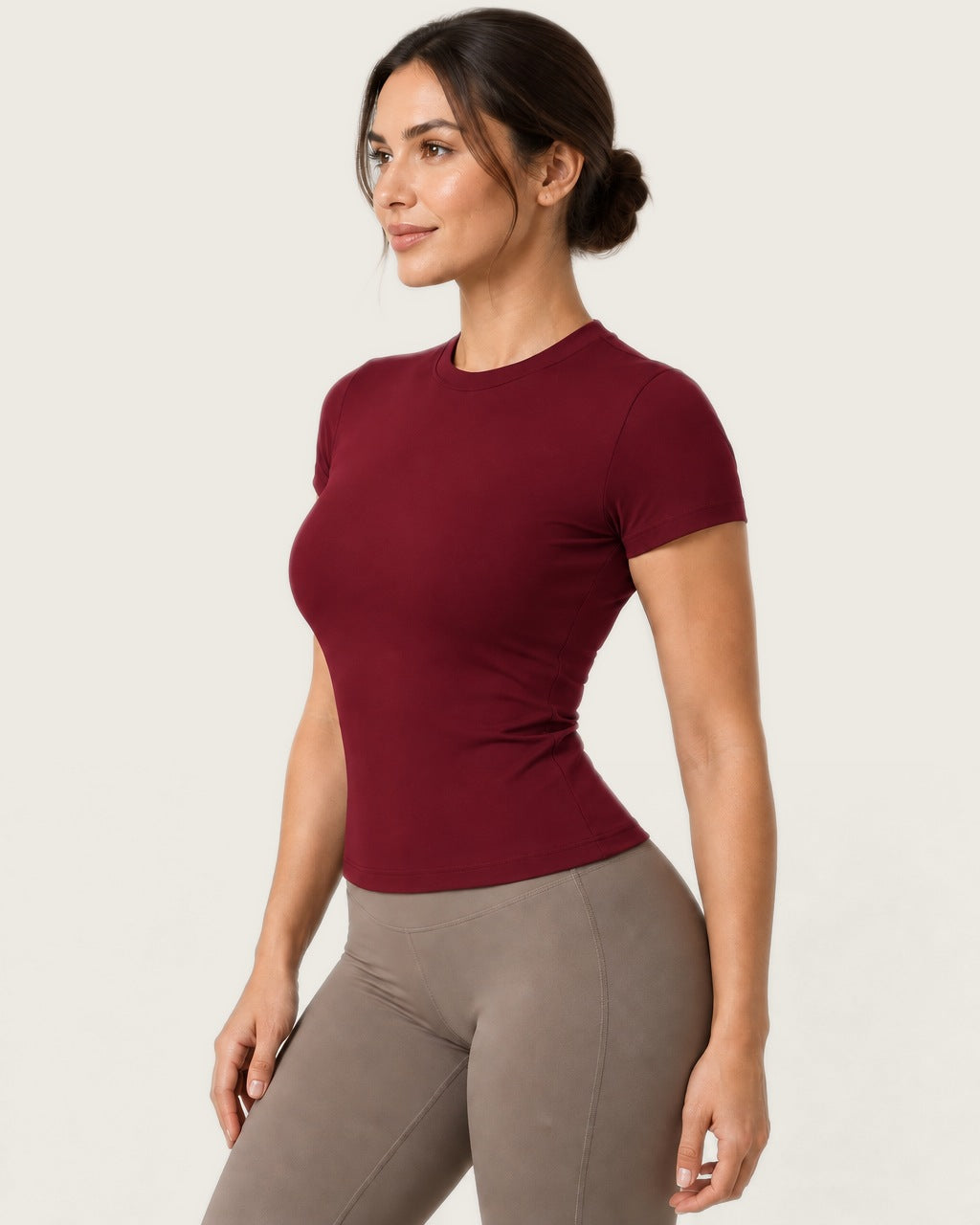 ROMY The Anchor Top in Wine — side profile